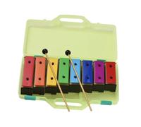 Instrumento Xilófono Resonador De Placas De Metal De Xilófono De 8 Notas Con Mazos De Plástico Instrumento De Percusión De Caja Verde