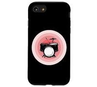 Instrumentos de batería retro para amantes de la batería Círculo de batería Carcasa para iPhone SE (2020) / 7 / 8