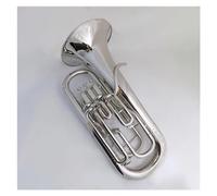 Instrumentos de Bombardino Bombardino Compensador 3+1 Pistones Instrumentos De Latón Con Estuche Rígido Y Boquilla (Color : Nickel)