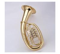 Instrumentos de Bombardino Bombardino De Cuatro Teclas Planas En Oro Lacado En Latón Si Bemol, Instrumento Musical De Trompeta Grande Con Estuche De Almacenamiento