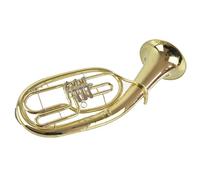 Instrumentos de Bombardino Bombardino De Tres Teclas Planas, Instrumento De Latón Con Cuerpo Dorado Lacado, Boquilla Y Accesorios