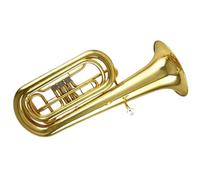 Instrumentos de Bombardino Trompeta Bajo De Latón Lacado En Oro, Tres Teclas Planas, Bombardino Plano Para Estudiante Adulto B, Instrumento Con Boquilla