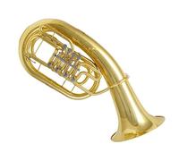 Instrumentos de Bombardino Trompeta De Cuatro Teclas Planas, Bombardino, Latón, Lacado En Oro, Con Estuche De Almacenamiento Y Accesorios