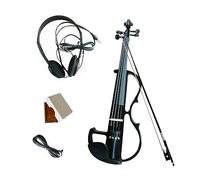 Instrumentos De Cuerda De Violín Eléctrico Con Accesorios Con Estuche Rígido Para Auriculares, Violín Electrónico Para Adultos Principiantes (Color : Bk)