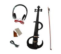 Instrumentos De Cuerda De Violín Eléctrico Con Accesorios Con Estuche Rígido Para Auriculares, Violín Electrónico Para Adultos Principiantes (Color : Upgraded bk)
