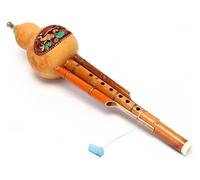 Instrumentos de madera Instrumentos nacionales Instrumento Hulusi Calabaza natural tallada a mano Calabaza Hulusi china Cucurbitácea Flauta Instrumento musical étnico Clave de C con estuche