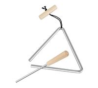Instrumentos de mano triángulos, triángulo de percusión portátil de mano, triángulo de acero adecuado para música, campana de percusión triangular de acero, percusión de mano con golpeador para música