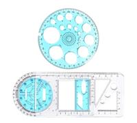 Instrumentos De Medición Geométrica Multifuncional - 14 Figuras Geométricas Reglas De Draft Reglas, Juego De Reglas Geométricas | Soberanos De Matemáticas De Alta Calidad Plantillas De Dibujo Para