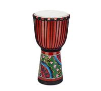 Instrumentos de Percusión Africanos Yembé 10 Pulgadas Parche de Cabra Madera Tambor Djembe Tallado a Mano Tambor Africano para Camping Djembe Drum(Standard 10 inches E)