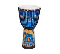 Instrumentos de Percusión Africanos Yembé 10 Pulgadas Parche de Cabra Madera Tambor Djembe Tallado a Mano Tambor Africano para Camping Djembe Drum(Standard 10 inches)