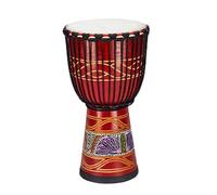 Instrumentos de Percusión Africanos Yembé 10 Pulgadas Parche de Cabra Madera Tambor Djembe Tallado a Mano Tambor Africano para Camping Djembe Drum(Standard 10 inches D)