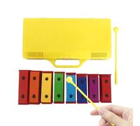 instrumentos de percusión glockenspiel 8-notes with mallets metal keys musical toys for youth boys girls classroom school preescolar home travel room practice performances birthdays holidays c