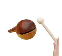 Instrumentos de percusión manual | tambor de meditación de pescado de madera | juguete de golpeo y peces de madera decoración para escritorio, hogar, viajes y exteriores
