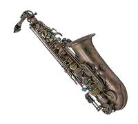 Instrumentos de saxofón alto profesional E Flat Unique Antique Copper Surface Brass Eb Tune Saxofone Saxofón profesional