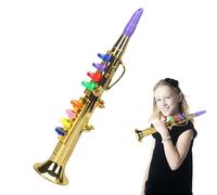 Instrumentos de saxofón para niños, instrumentos de trompeta, saxofón para niños, juguetes de sonido de saxofón, equipo de juego educativo, juguete de canción para enseñar canciones, juguete de trompe