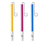 Instrumentos de silbato deslizante, 3 piezas, flautas de plástico con barras deslizantes de acero inoxidable, instrumento ideal para principiantes, regalo de cumpleaños para niños