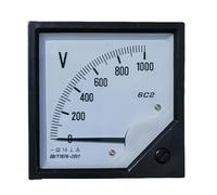 Instrumentos de tablero analógicos, Voltímetro de CC de tipo puntero 6C2, medidor analógico de panel con múltiples rangos de voltaje de CC(DC0-1000V)