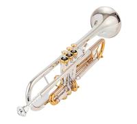 Instrumentos De Trompeta Bb, Superficie De Latón Chapado En Plata Dorada, Instrumento Musical Profesional Bb