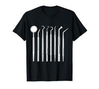 Instrumentos dentales Set Herramientas Dentista Higienista Camiseta