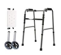 Instrumentos médicos de ayuda para caminar Estructura de aleación de aluminio, andador con 2 ruedas, andador asistido con asiento de transporte, una variedad de estilos, C (D)