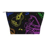 Instrumentos Musicales Colores neón, Bolsa de artículos de tocador Bolsa de Maquillaje Bolsa de cosméticos Bolsa de artículos de tocador de Viaje portátil