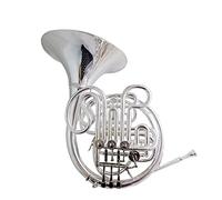 Instrumentos Musicales De Corno Francés F/Bb Corno Francés Doble Chapado En Plata Con Estuche Boquilla Profesión Cuerno Francés