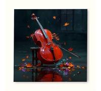 Instrumentos musicales Diamond Painting Kit Completo Adultos, Diamond Painting Violín Pintura Diamante Adultos Niños DIY Strass Punto de Cruz Puzzle Manualidades Kit Decoración Hogar 30x30cm uo11-25f