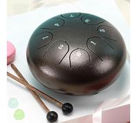 Instrumentos Musicales, Handpan Tanque Tambor de Lengua de Acero, 6" 8 Notas Clave C Instrumento de Percusión - Hand Pan Drum con Bolsa de Tansporte, Baquetas(Floral Silver,6 pulgadas 8 Nota)