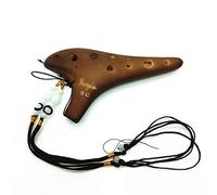 Instrumentos musicales, Ocarina, 12 Agujeros Ocarina Alto Soprano GF Clave Proceso de quemado ahumado Flauta CeramiZelda Profesional Instrumentos musicales Flauta Ocarina (Color : Treble G) (Color : T