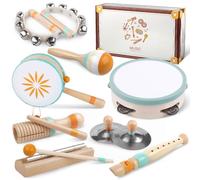 Instrumentos Musicales para bebés - Juguetes de Madera Montessori para niños de 1 a 3 años, Instrumentos de percusión para niños de 1 año, cumpleaños para niños de 1 a 3 años (8 in 1)