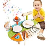 Instrumentos musicales para niños, juguetes musicales montessori para niños, instrumentos de percusión de madera, juguetes musicales, regalo de Navidad y cumpleaños para niños de 1 a 3 años (1 unidad)