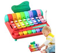 Instrumentos musicales para niños, piano de juguete | Juguete musical interactivo para tocar el piano,Teclado de piano musical colorido para golpear a mano, juguete de aprendizaje de educación tempran