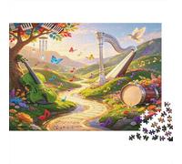 Instrumentos Musicales Pastoral Puzzle de 1000 Piezas para Adultos Material Papel Paisaje Musical Relajación Creatividad Regalo Familiar 70x50cm/1000pcs