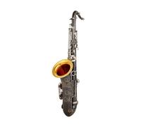 Instrumentos Musicales Saxofón Tenor Bb Tono Negro Níquel Plata Llave Saxo Con Estuche Boquilla (Color : 01)