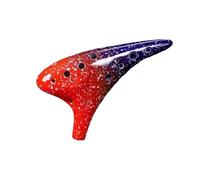 Instrumentos ocarinas de cerámica, Ocarina Alto C 12 Agujeros Cerámica Rojo Y Azul for Principiantes