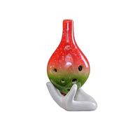 Instrumentos ocarinas de cerámica, Tecla C media Ocarina de cerámica 12 agujeros pintada a mano 7 estilos enseñanza for principiantes(Style 7)