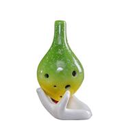 Instrumentos ocarinas de cerámica, Tecla C media Ocarina de cerámica 12 agujeros pintada a mano 7 estilos enseñanza for principiantes(Style 3)