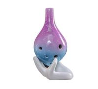 Instrumentos ocarinas de cerámica, Tecla C media Ocarina de cerámica 12 agujeros pintada a mano 7 estilos enseñanza for principiantes(Style 6)