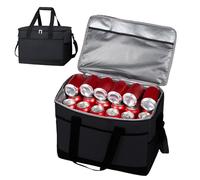 Insulated Bag, Thermal Food Carrier, Portable Cooler Tote, 35l Large Capacity, Shoulder Strap Included, for Rv Road Trips Catering Service, 16.54x11.02x11.81 Inches, Black, 1 Piece