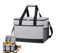 Insulated Bag, Thermal Food Carrier, Portable Cooler Tote, 35l Large Capacity, Shoulder Strap Included, for RV Road Trips Catering Service, 16.54x11.02x11.81 Inches, Black, 1 Piece