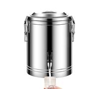 Insulated Beverage Dispenser, Stainless Steel Drink Server, Hot Cold Liquid Container, Leakproof Spigot Serving Tank, Portable Thermal Storage Unit, Catering Beverage Holder | For Coffee Tea J