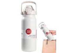 Insulated Bottles, 1300ml Vacuum Water Flask, Leakproof Lightweight Stainless Steel Cup with Carry Handle, Double-Wall Thermal Insulation for Gym, Camping and Outdoor Sports
