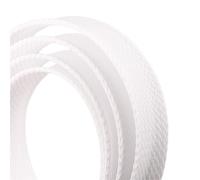 Insulated Braid Sleeving 2mm - 50mm Tight Expandable Cable Wire Sleeve Flame-Retardant Nylon Braided Mesh Sheath Tube(White,2mm,5Meter)