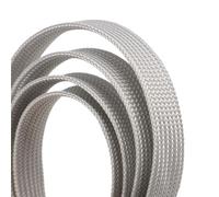 Insulated Braid Sleeving 2mm - 50mm Tight Expandable Cable Wire Sleeve Flame-Retardant Nylon Braided Mesh Sheath Tube(Grey,50mm,5Meter)