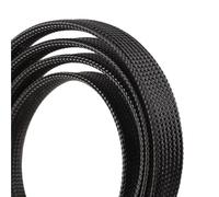 Insulated Braid Sleeving 2mm - 50mm Tight Expandable Cable Wire Sleeve Flame-Retardant Nylon Braided Mesh Sheath Tube(Black,4mm,10 Meters)