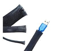 Insulated Braided Nylon Wire Cable Sleeve Tube Pipe Stretch Sleeving Data Line Protection Flame-Retardant Hose(12mm)