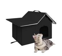 Insulated Cat House - Impermeable al aire libre | Warm, Washable Shelter for Lawn, Backyard, Balcony, Porch, Garden | Perfect Winter Kitten Cave Providing Protection for Pets