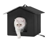 Insulated Cat House - Impermeable al aire libre | Warm, Washable Shelter for Lawn, Backyard, Balcony, Porch, Garden | Perfect Winter Kitten Cave Providing Protection for Pets