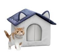 Insulated Cat House Outdoor,Insulated Weatherproof Winter Bed | Anti-Tip Stability Stray Cat House Outdoor Shelter | For Small Medium Large Stray Kitten Dog Cold Weather Indoor Outside