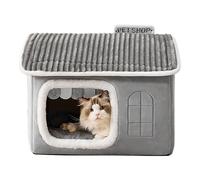 Insulated Cat Shelter, Multipurpose Cozy Cat Cabin, Weatherproof Cat Shelter, Reusable Warm Cave Nest, 43x36x34cm / 16.93x14.17x13.39 Inches for Indoor Small Pets Cats